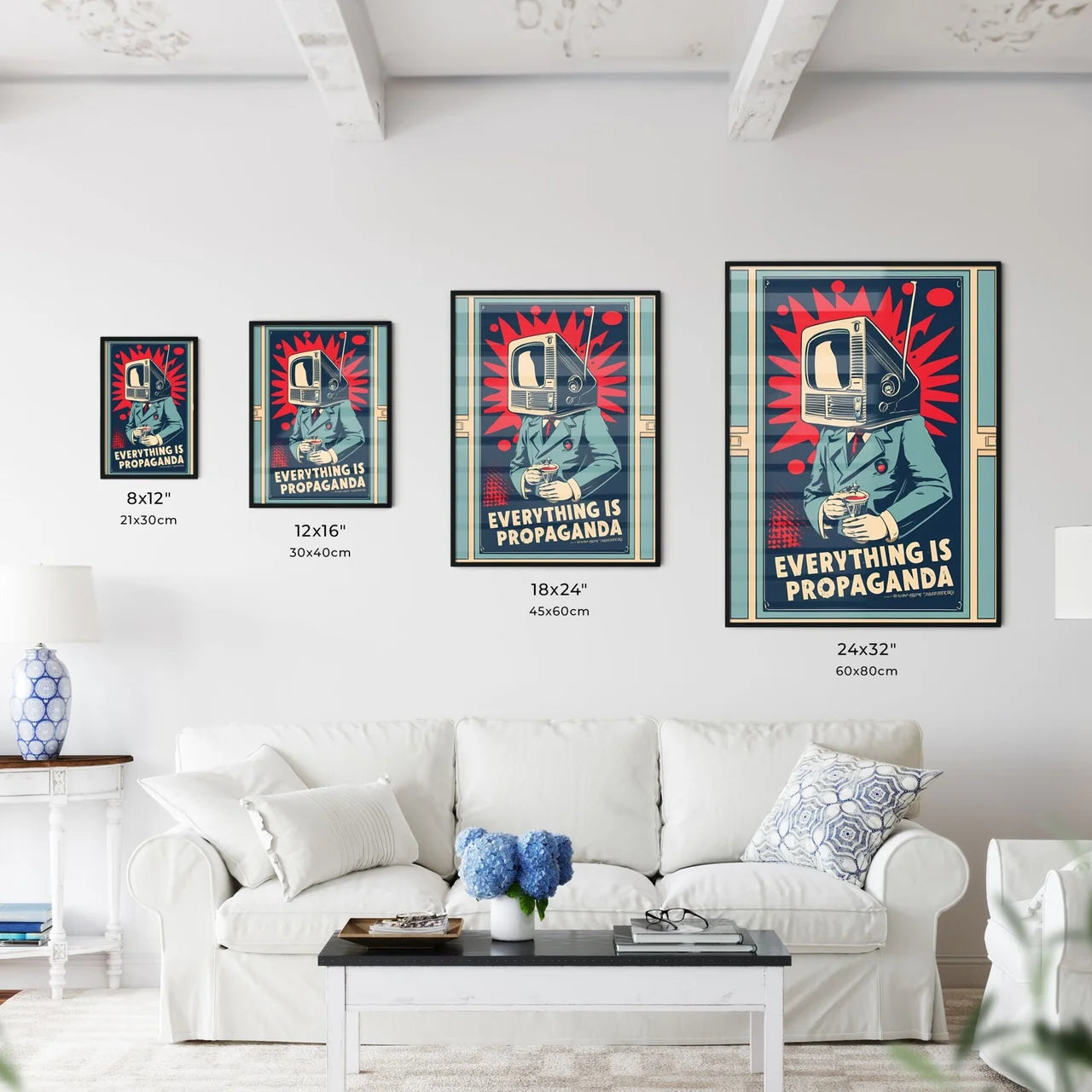 Everything Is Propaganda - A Poster With A T Wall Art