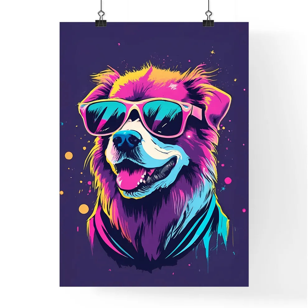 A Dog Wearing Sunglasses Art  Poster