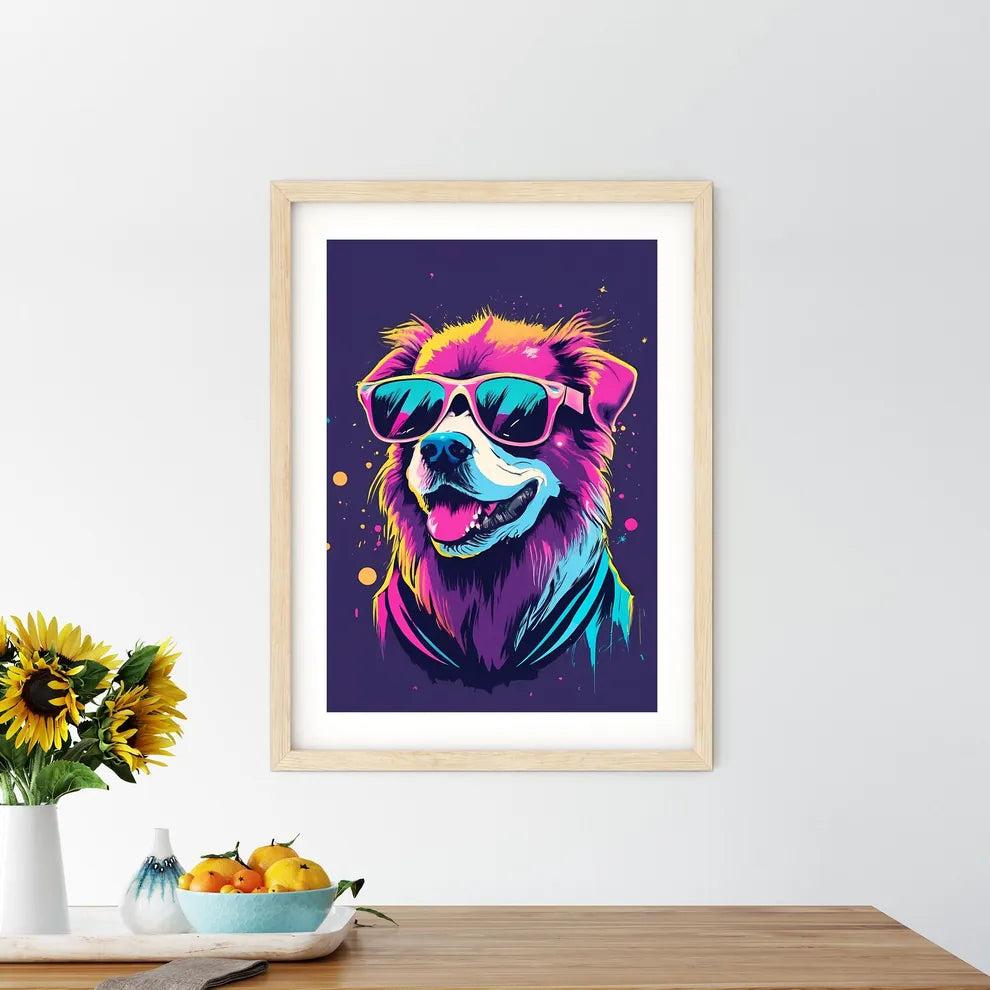 A Dog Wearing Sunglasses Art  Size Chart