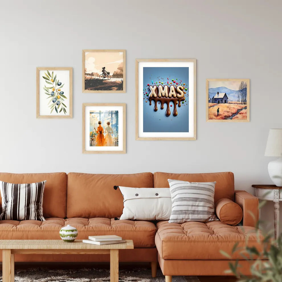 Xmas - A Melted Chocolate With Letters Art P Framed Print