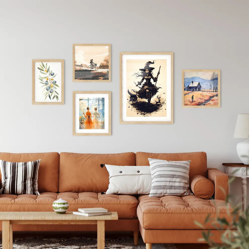 A Black And White Illustration Of A Perso Framed Print