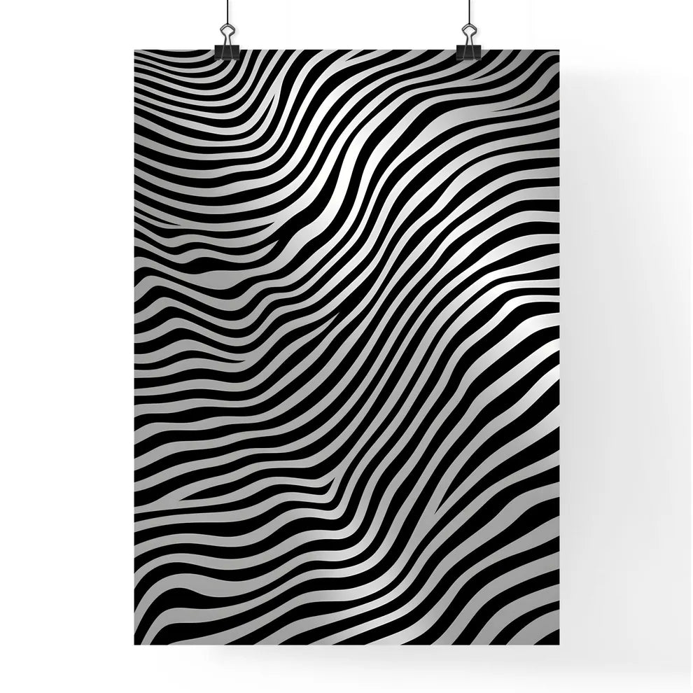 A Black And White Striped Patter Poster