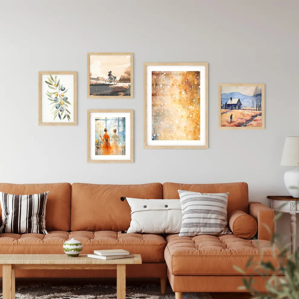 A Blurry Image Of A Fir Framed Print