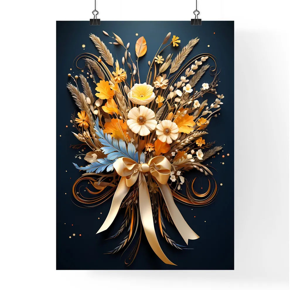 A Bouquet Of Flowers And Leave Poster