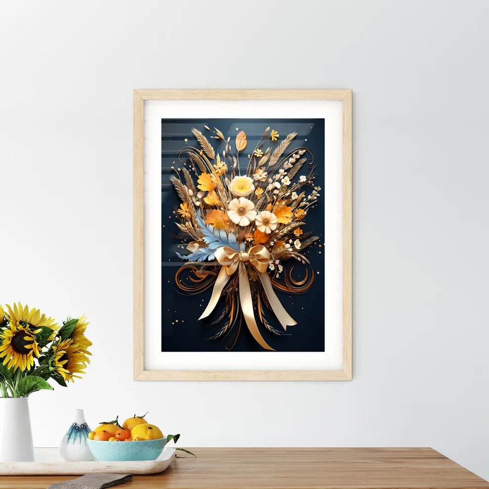 A Bouquet Of Flowers And Leave - Kitchen Hangings