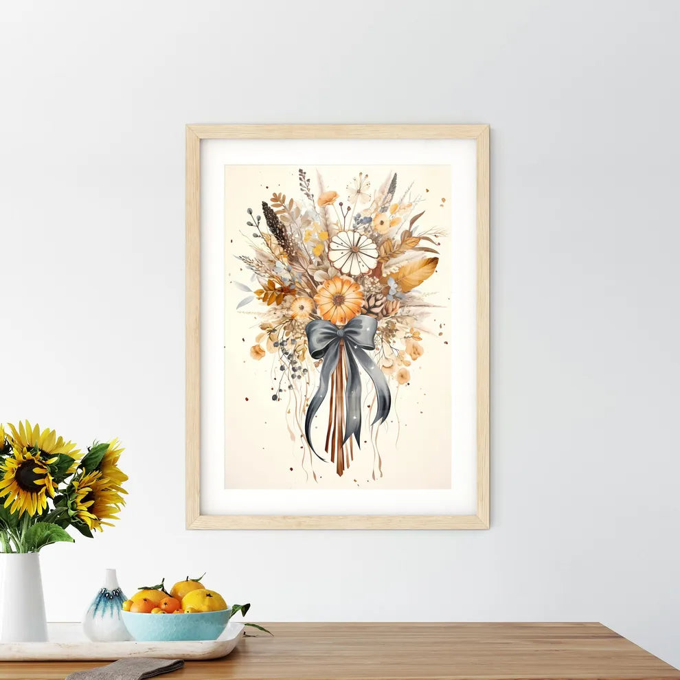 A Bouquet Of Flowers And Plant - Kitchen Hangings