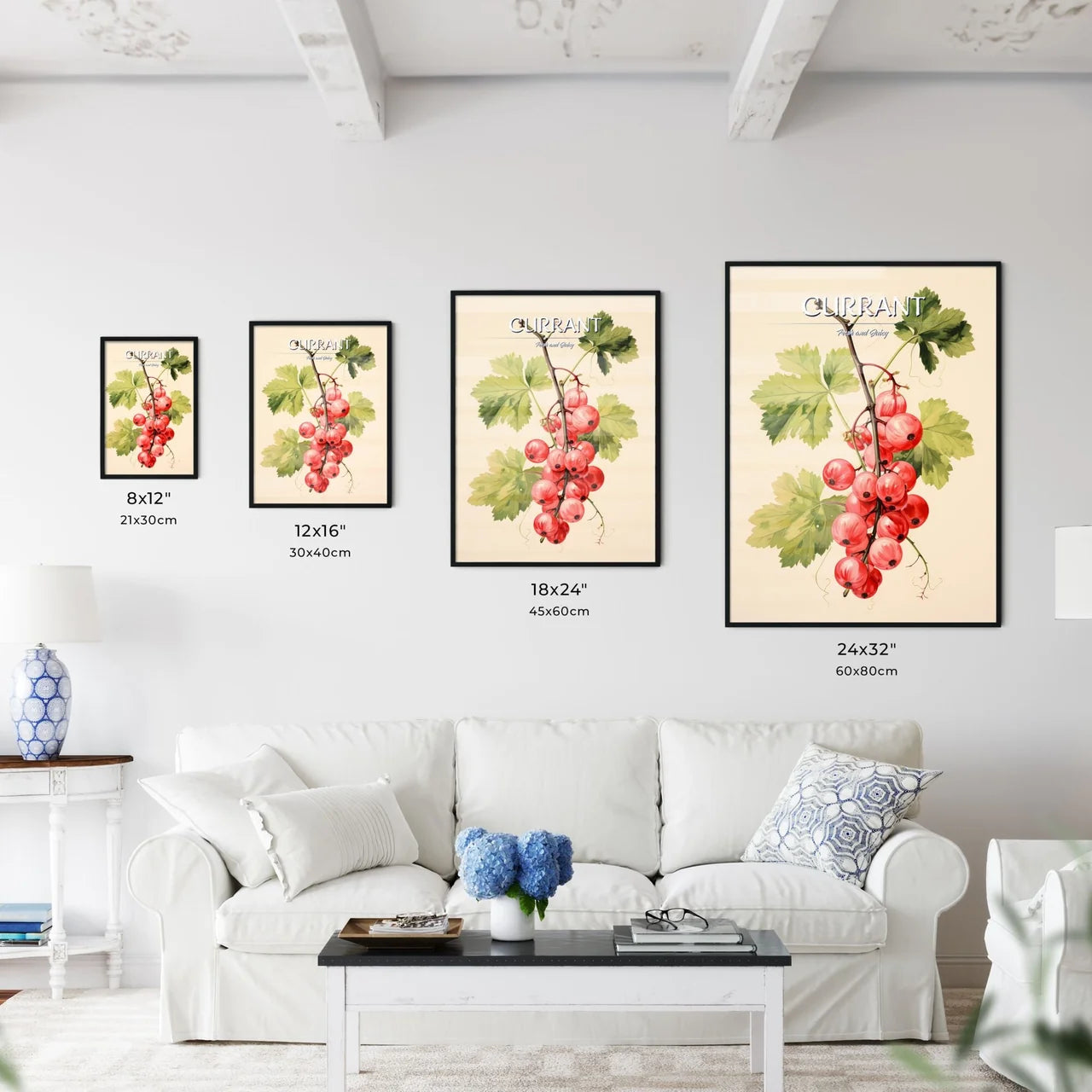 A Branch Of Red Currants With Green Leave - Kitchen Hangings
