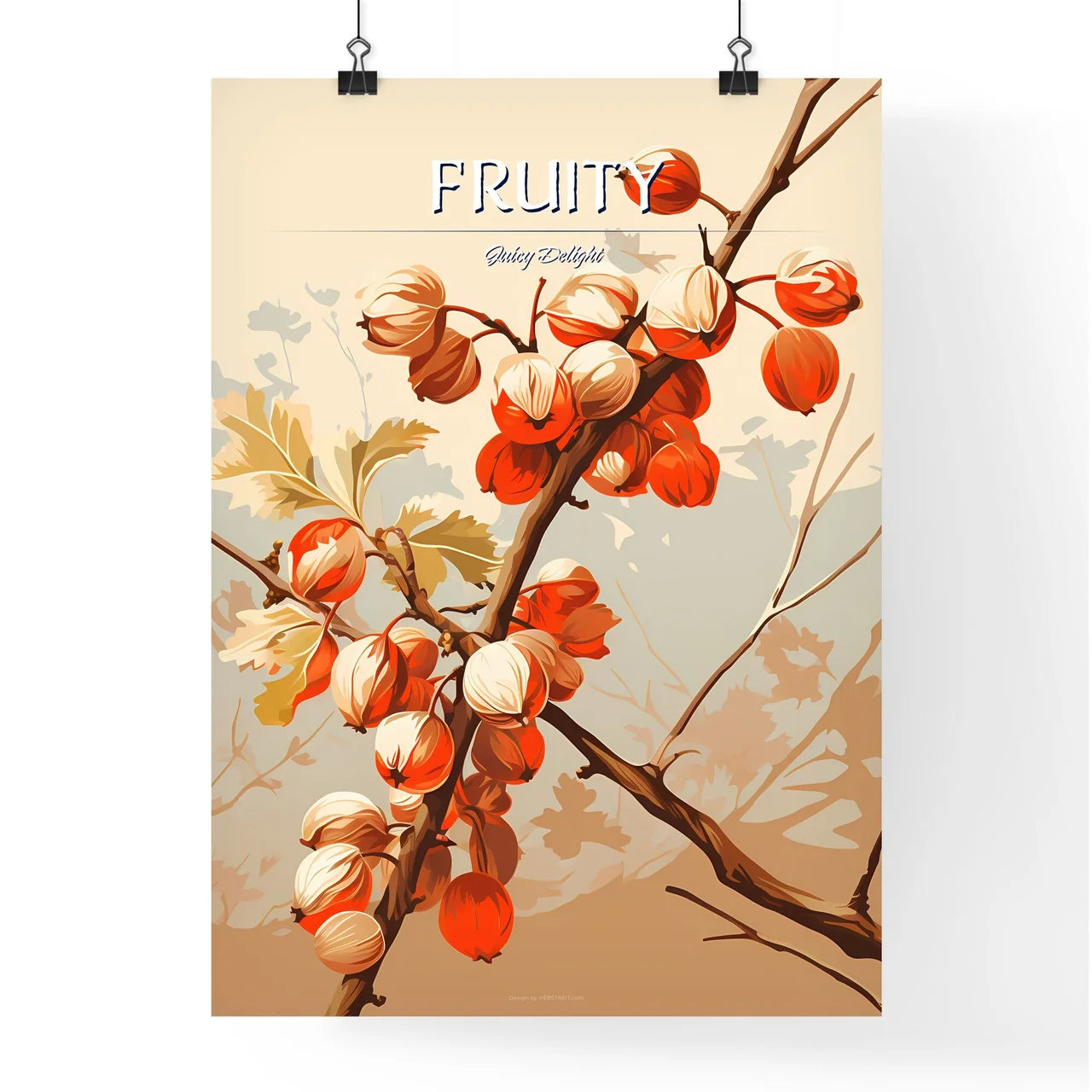 A Branch With Fruit On I Poster