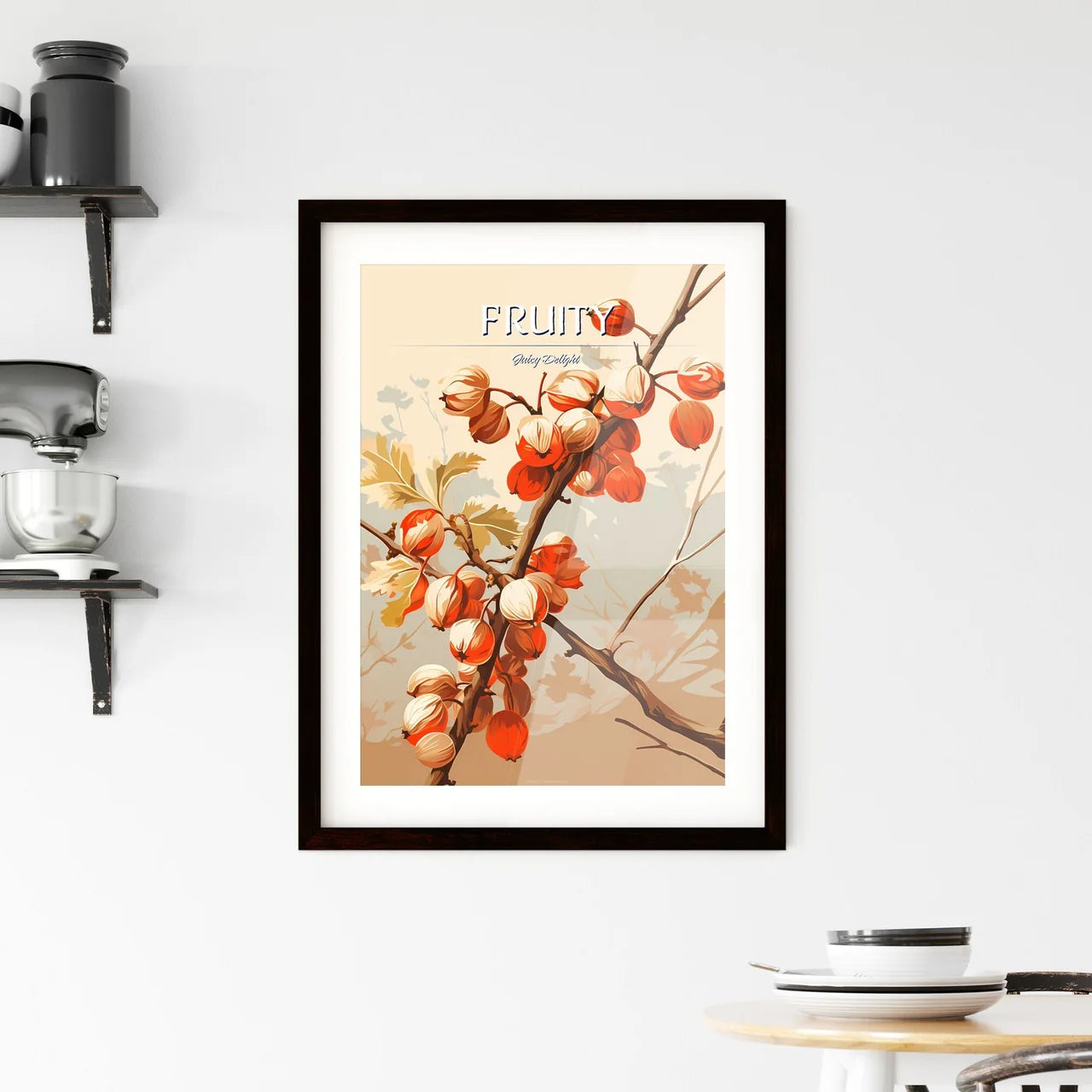 A Branch With Fruit On I Framed Print