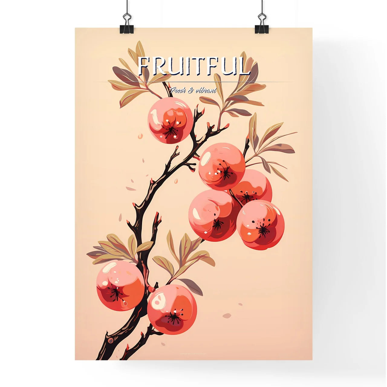A Branch With Fruit On I Poster