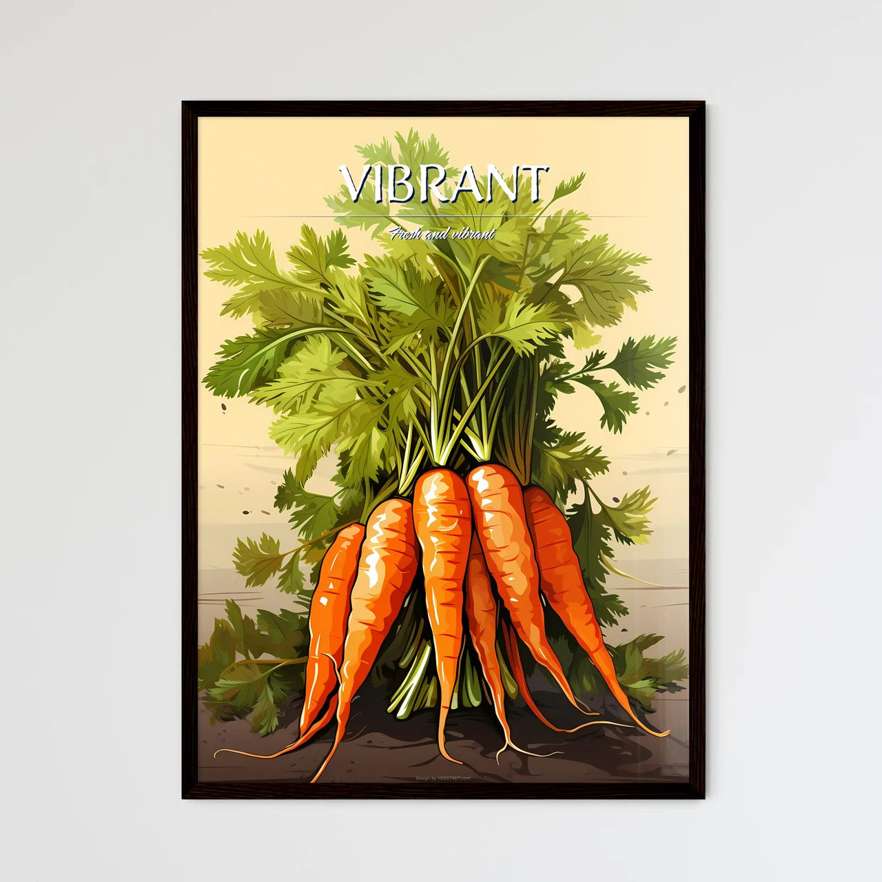 A Bunch Of Carrots With Leave - Framed Art Print