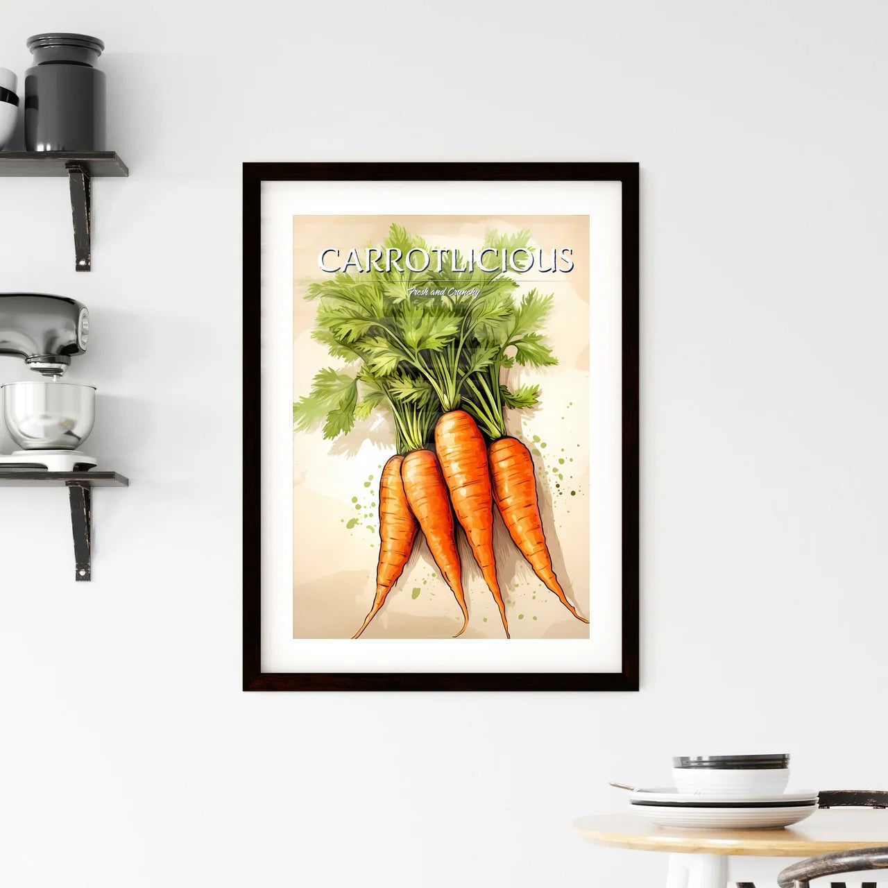 A Bunch Of Carrots With Leave Framed Print