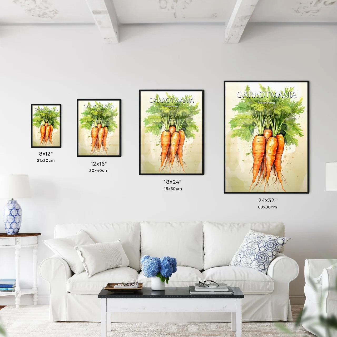 A Bunch Of Carrots With Leave - Kitchen Hangings