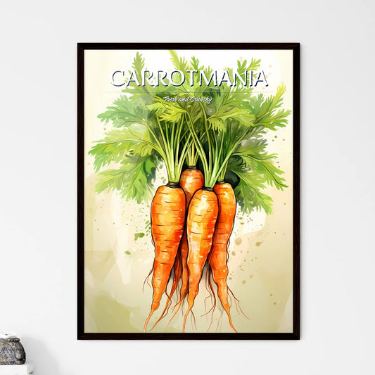 A Bunch Of Carrots With Leave - Framed Art Print