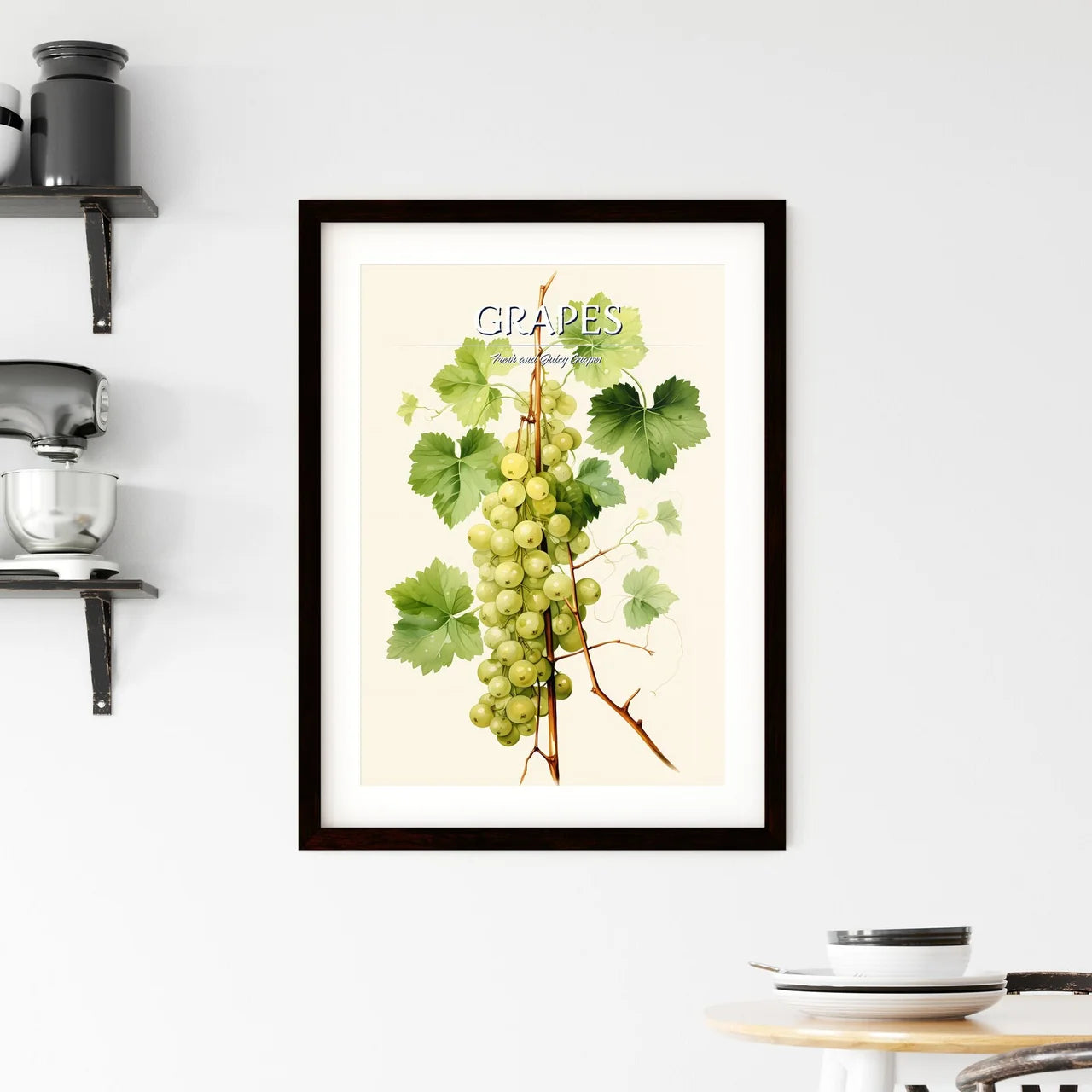 A Bunch Of Grapes On A Vin Framed Print