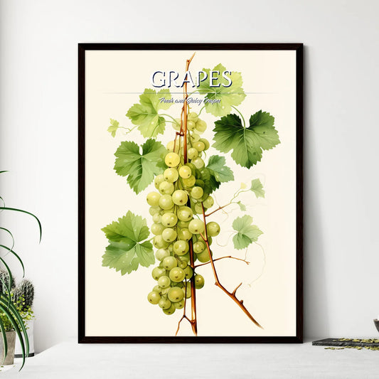 A Bunch Of Grapes On A Vin - Framed Art Print