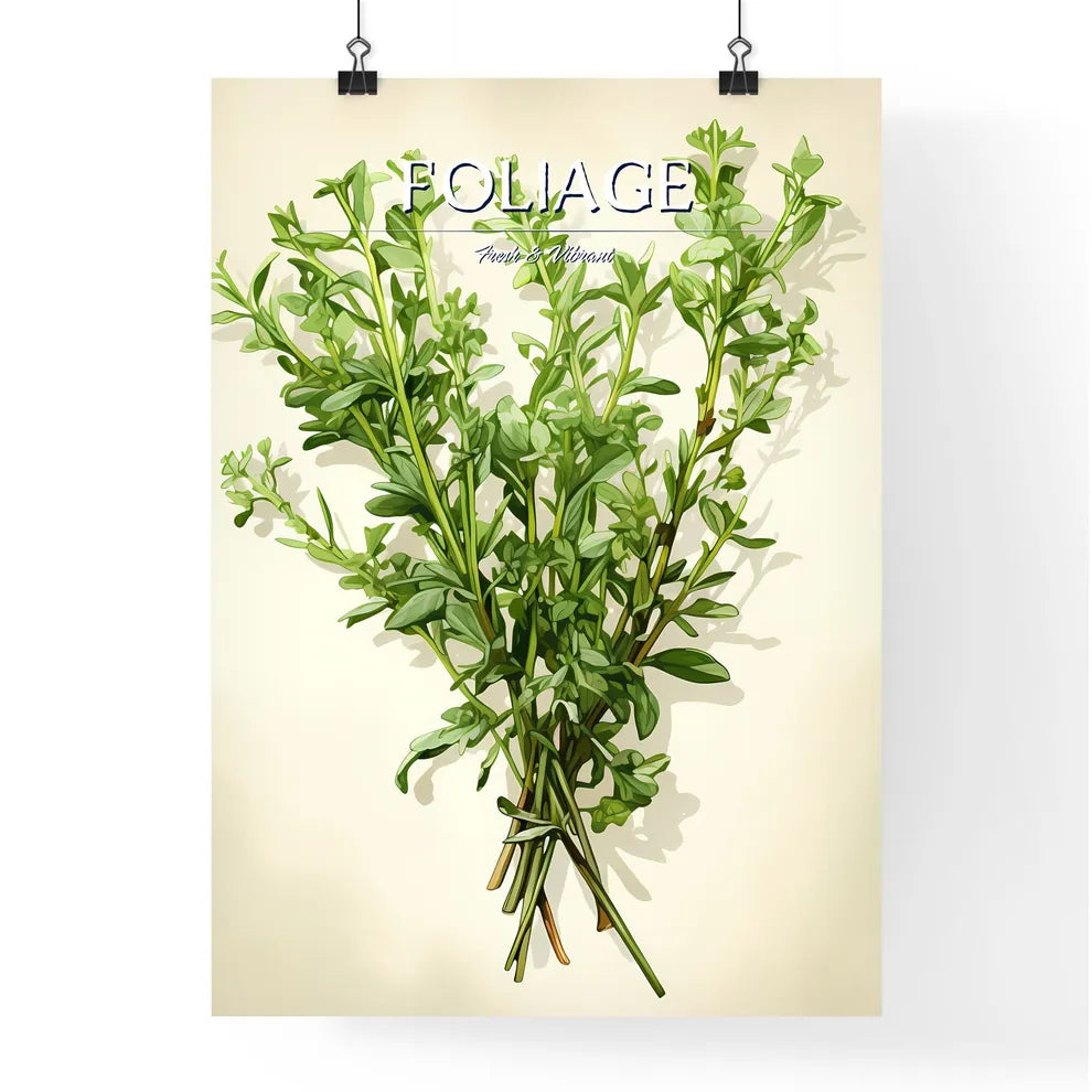 A Bunch Of Green Leave Poster