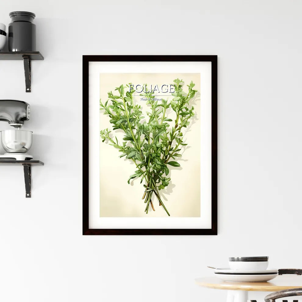 A Bunch Of Green Leave Framed Print