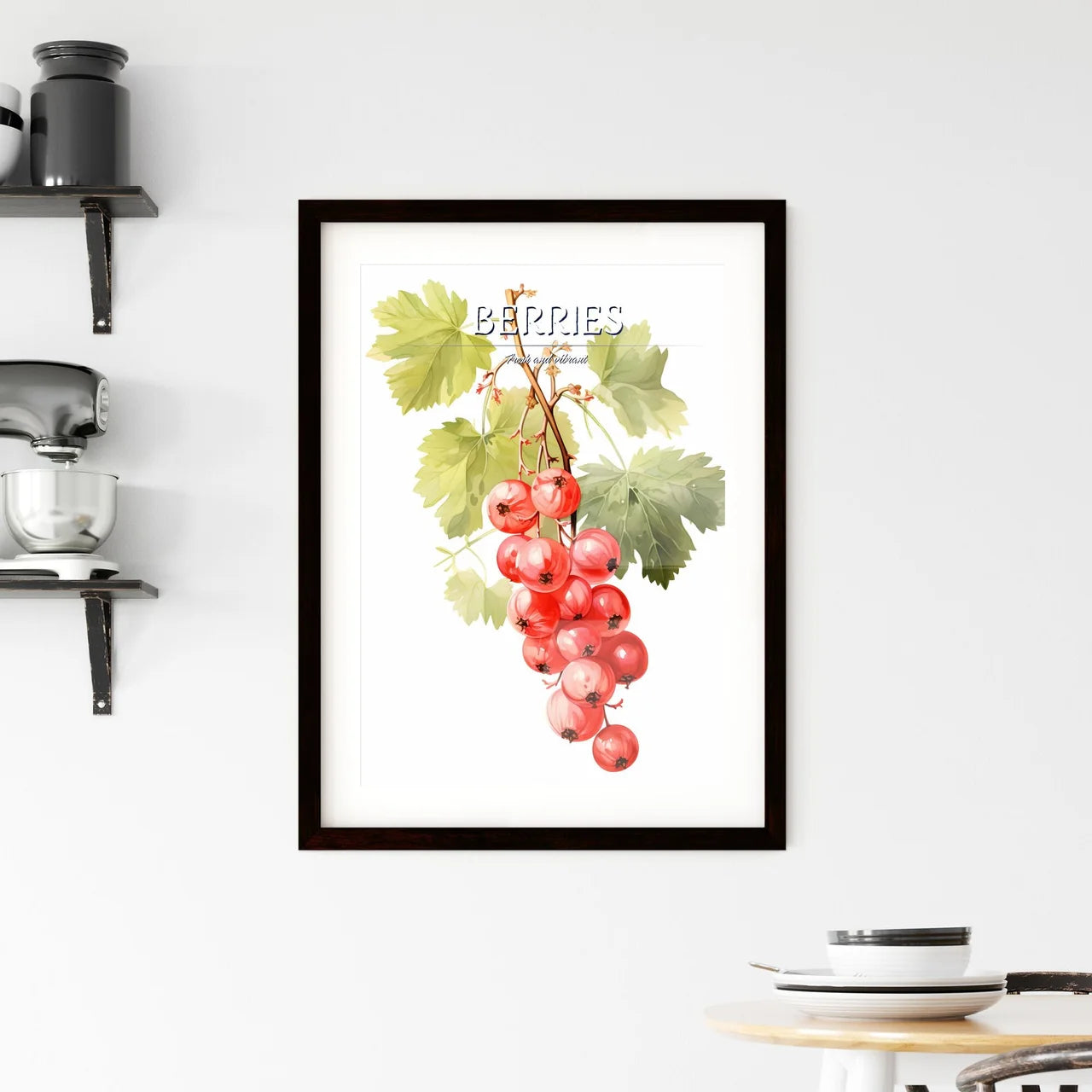 A Bunch Of Red Berries On A Branc Framed Print