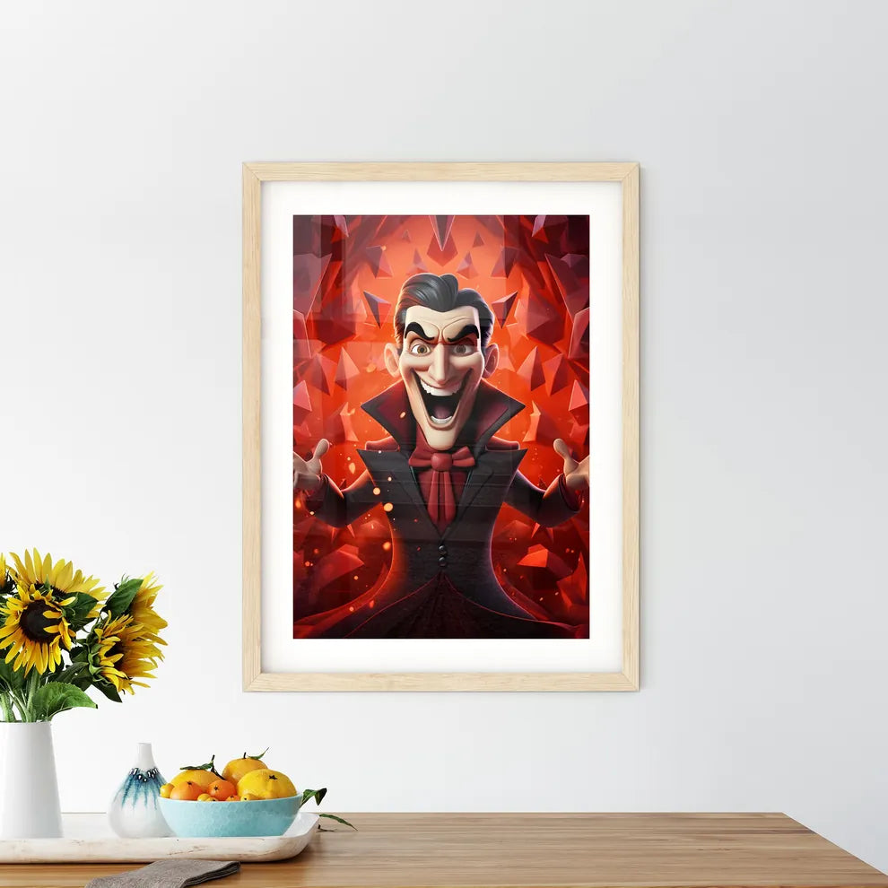 A Cartoon Character Of A Vampir - Kitchen Hangings