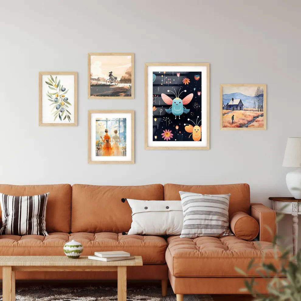 A Cartoon Characters With Flo Framed Print