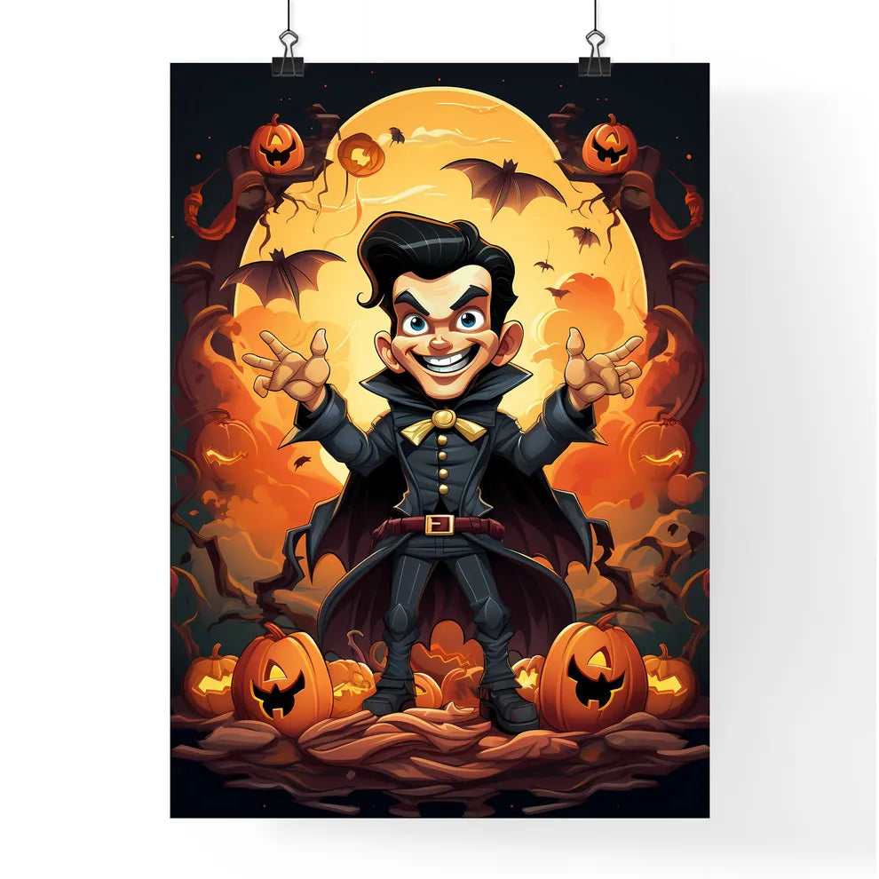 A Cartoon Of A Boy In A Garme Poster