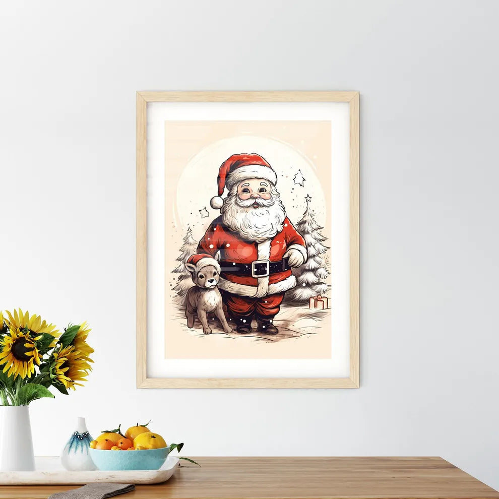 A Cartoon Of A Santa Claus An Size Chart