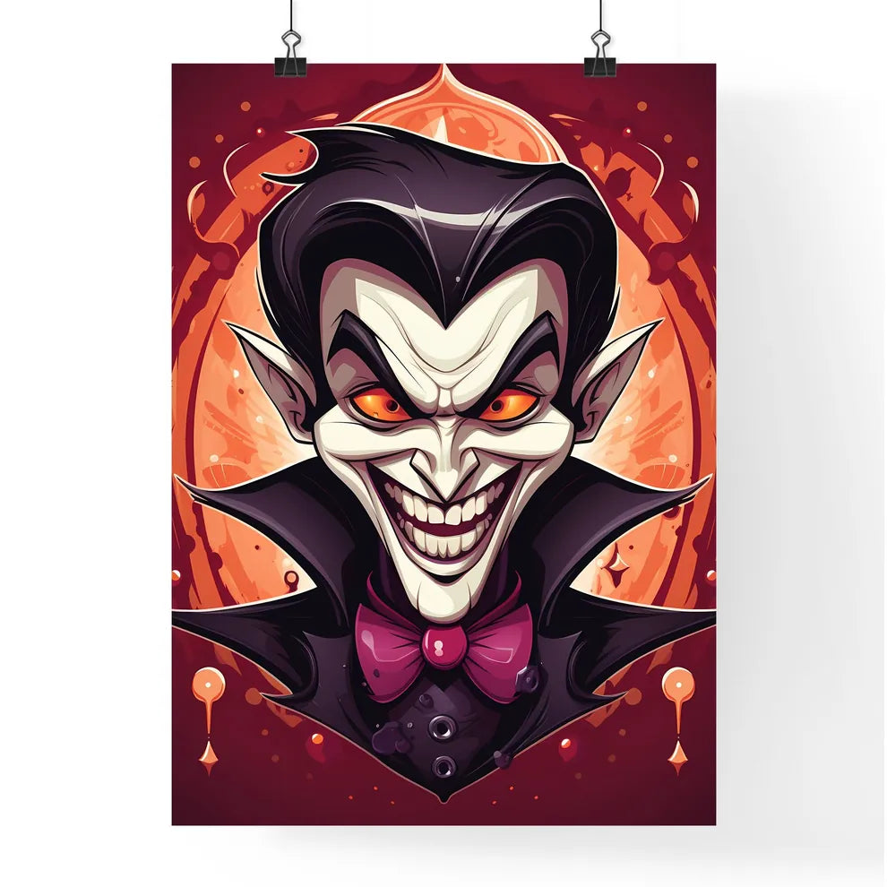 A Cartoon Of A Vampire Poster