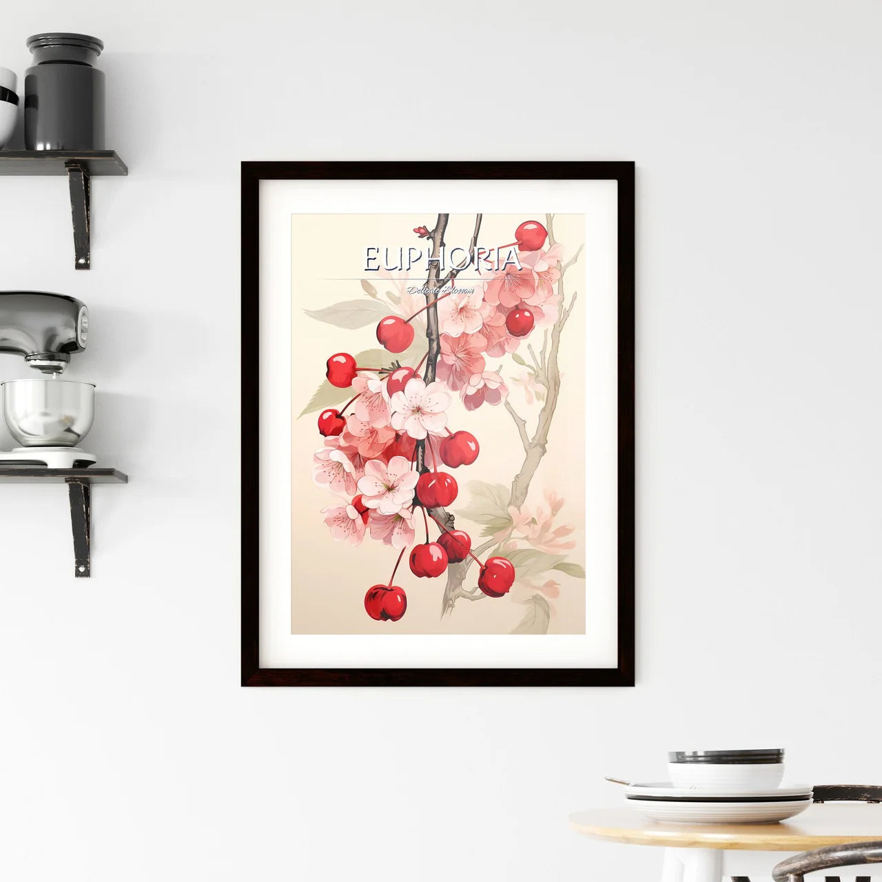 A Cherry Blossoms On A Branc Framed Print