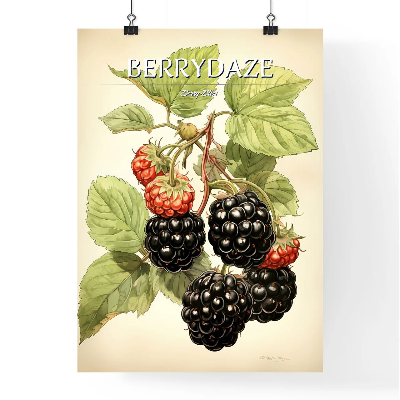 A Close Up Of A Blackberry Plan Poster