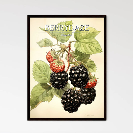 A Close Up Of A Blackberry Plan - Framed Art Print