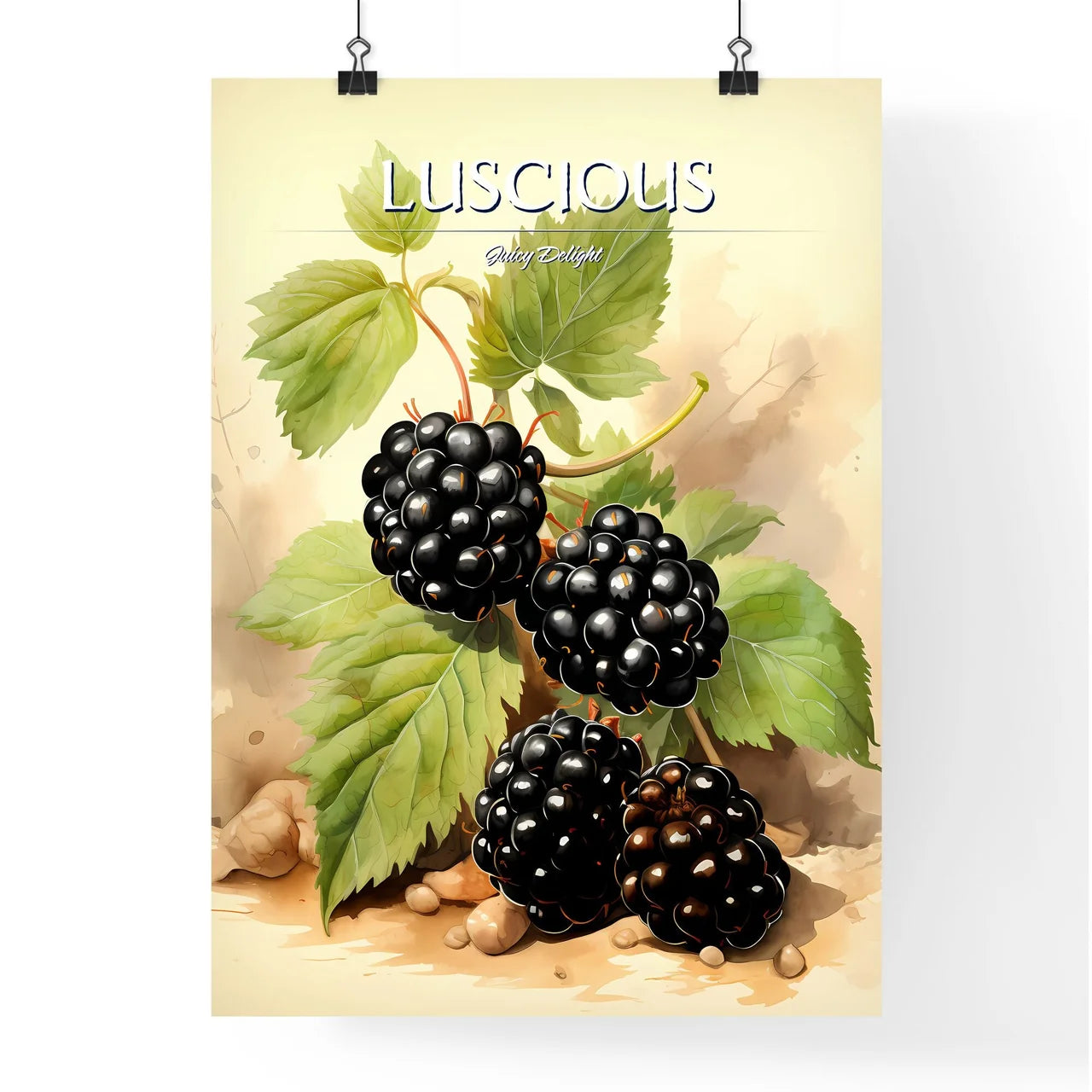 A Close Up Of A Blackberry Plan Poster