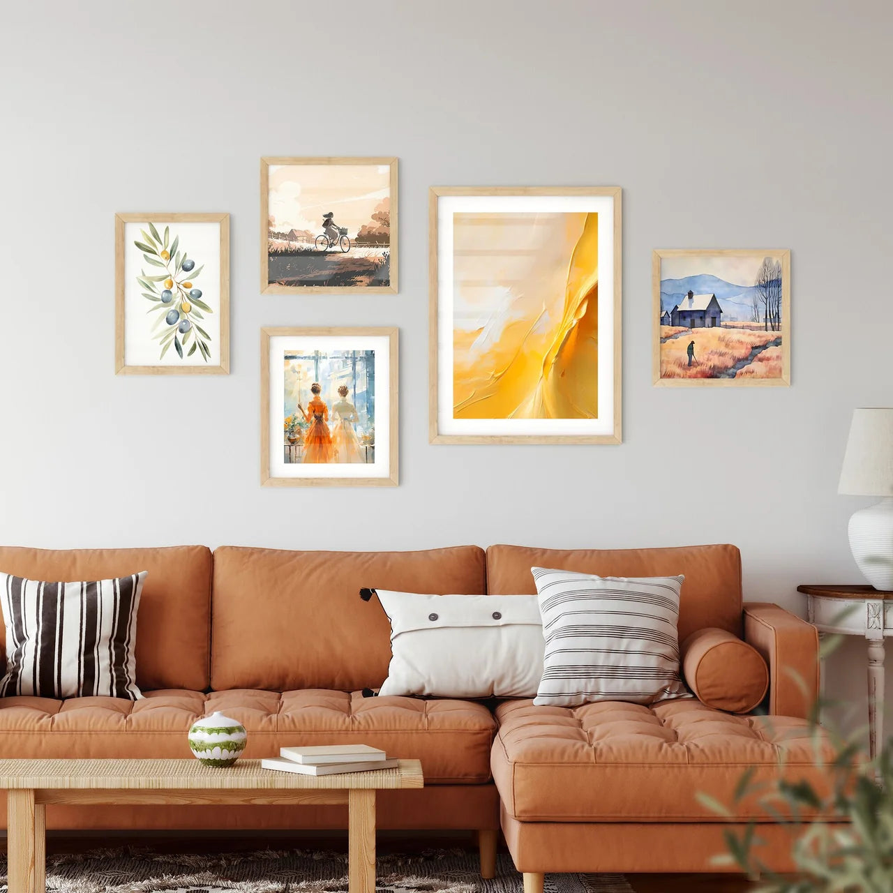 A Close Up Of A Paintin Framed Print