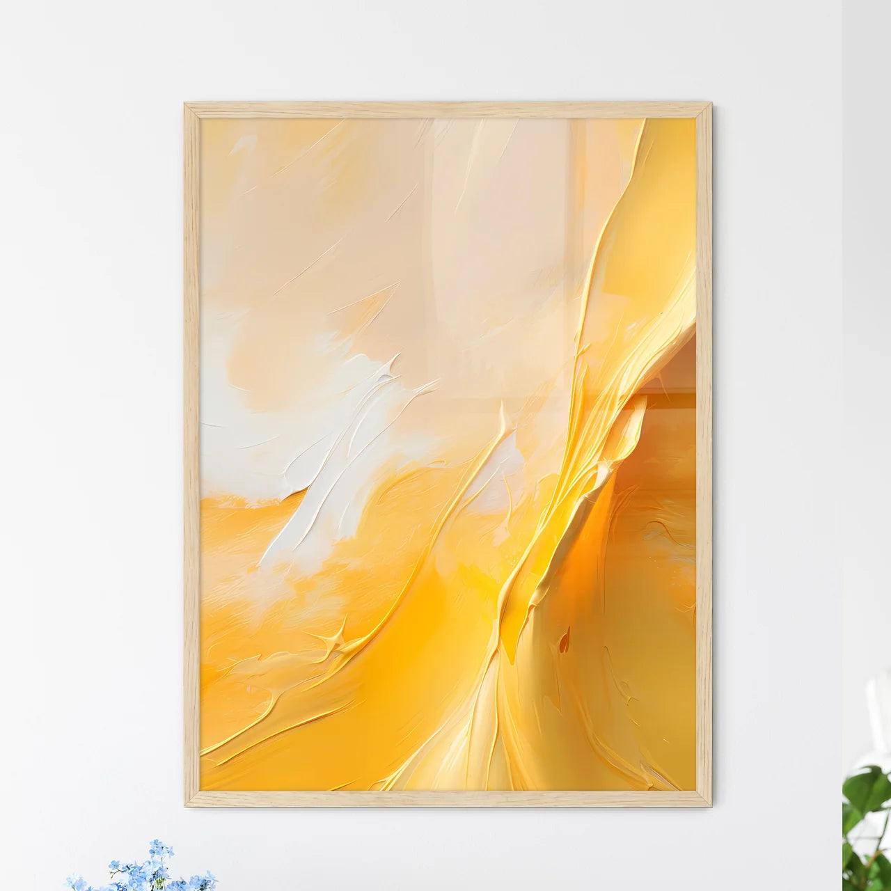 A Close Up Of A Paintin - Framed Art Print