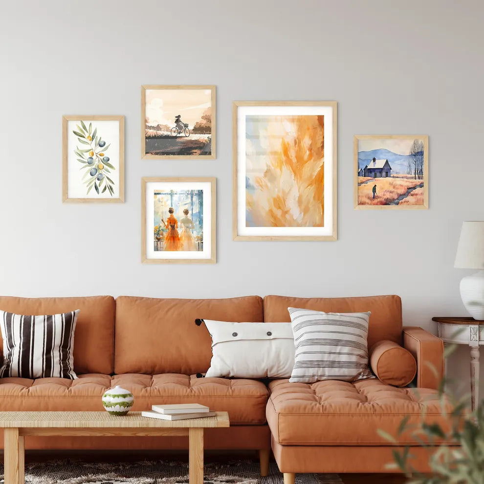 A Close Up Of A Paintin Framed Print