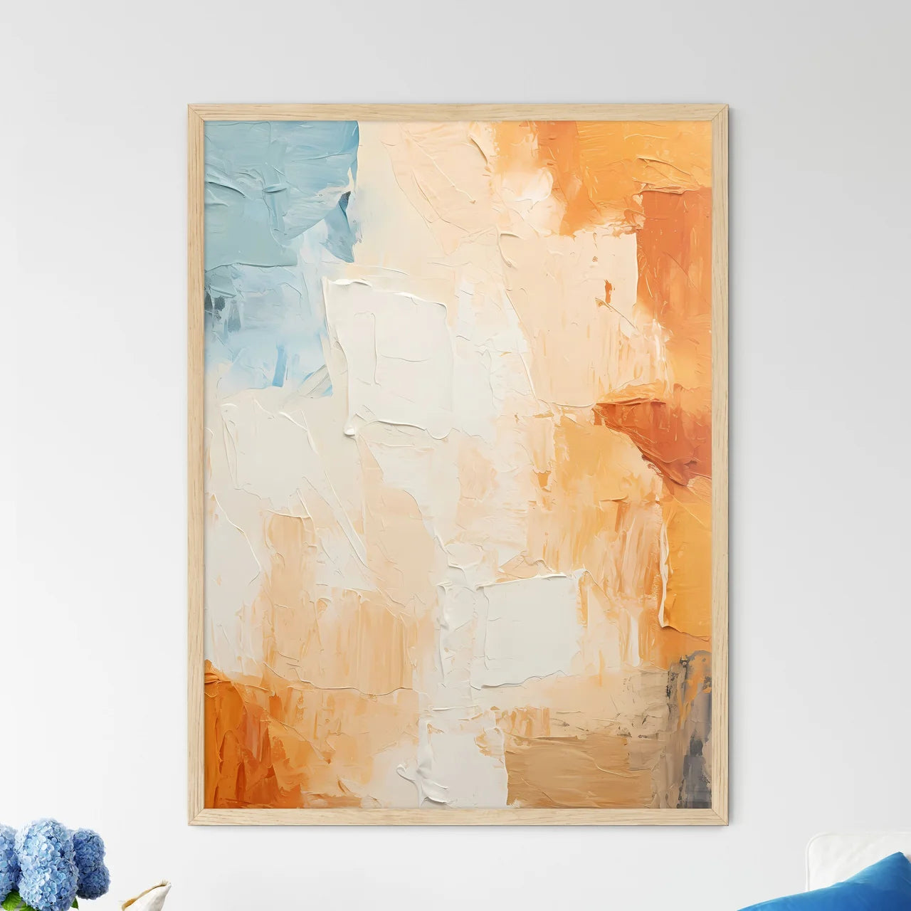 A Close Up Of A Paintin - Framed Art Print