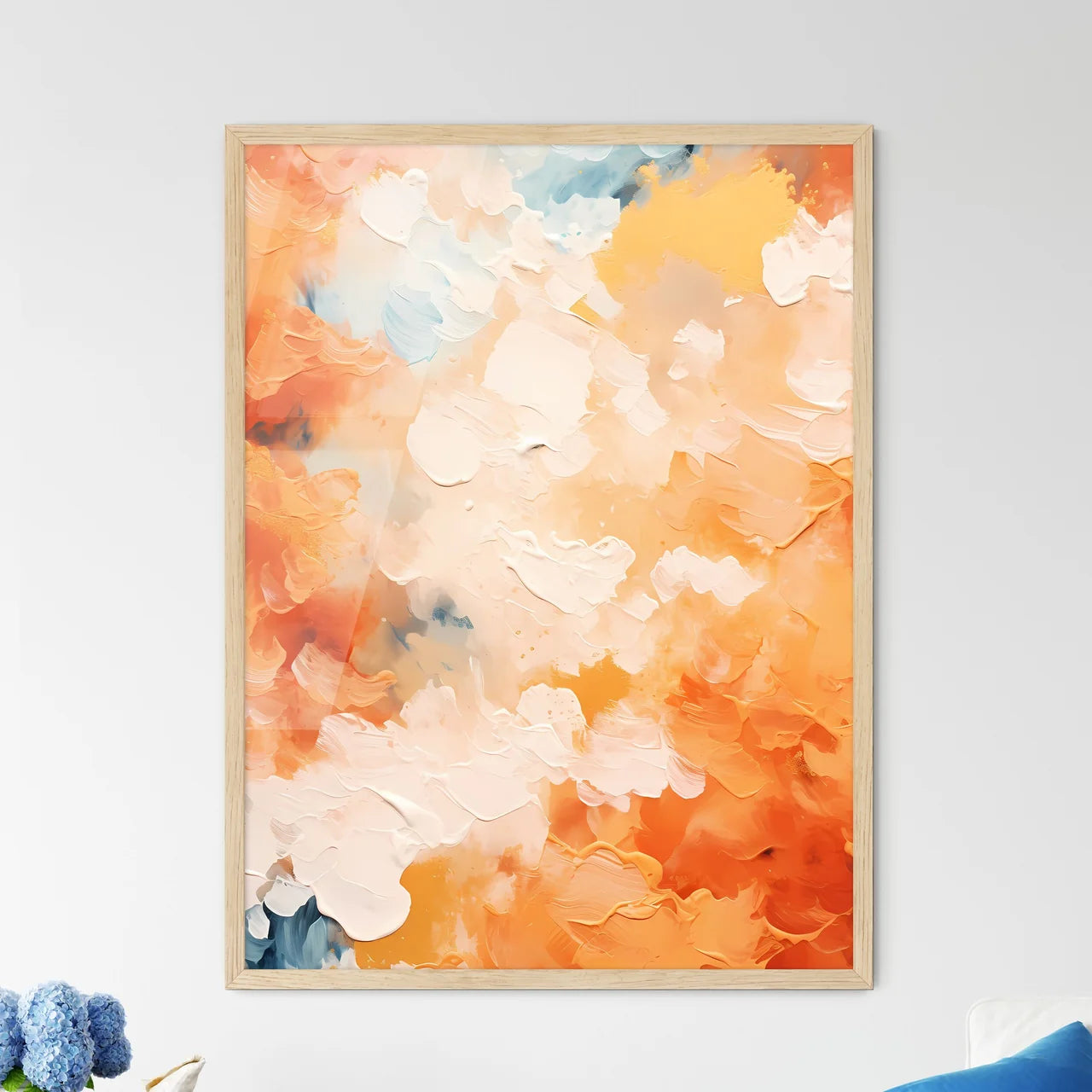 A Close Up Of A Paintin - Framed Art Print