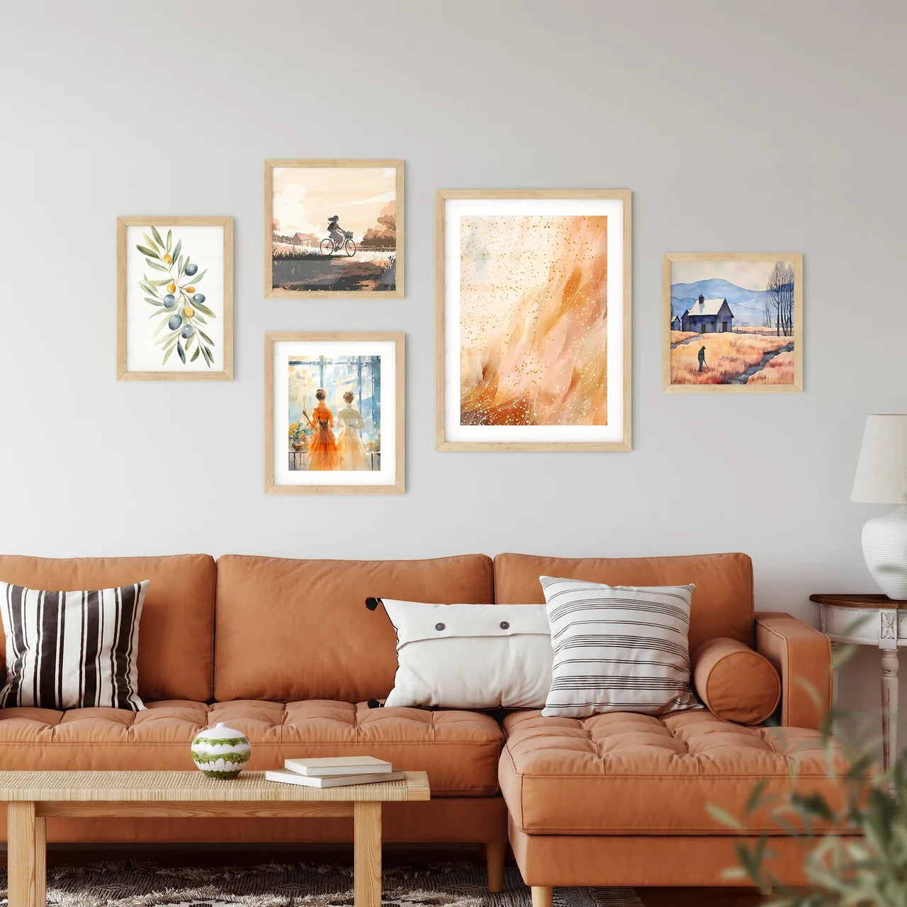 A Close Up Of A Paintin Framed Print