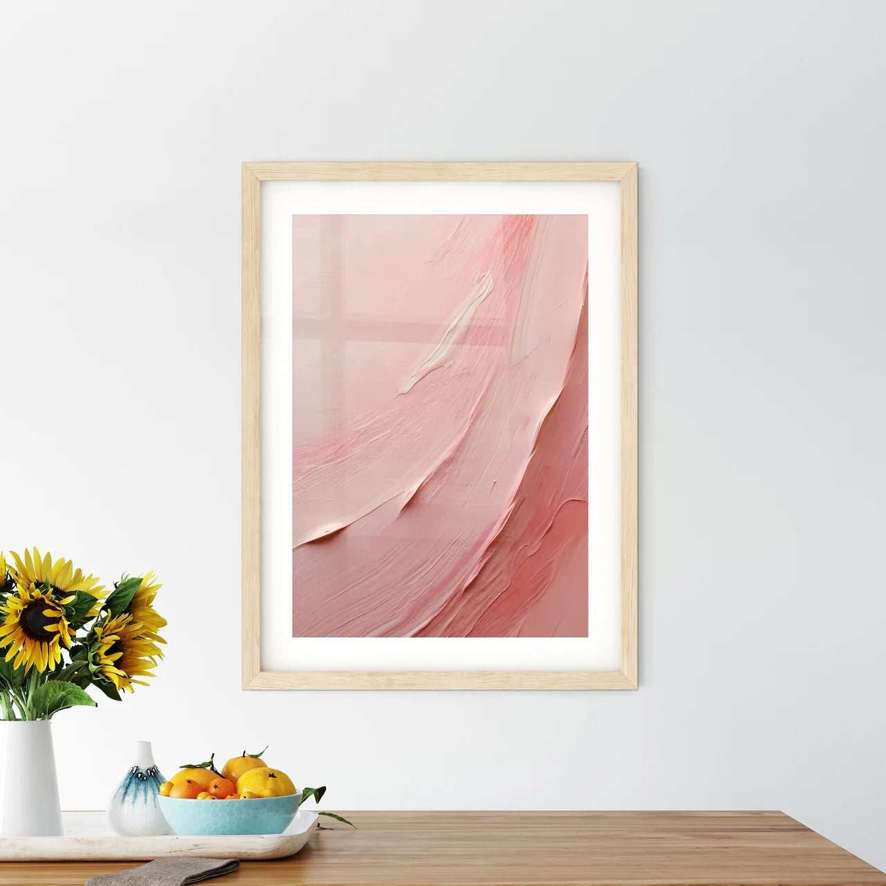 A Close Up Of A Pink Wall Size Chart