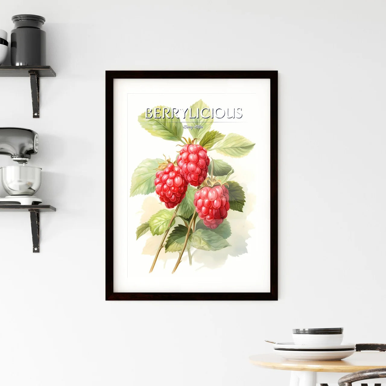 A Close Up Of A Plant With Berrie Framed Print