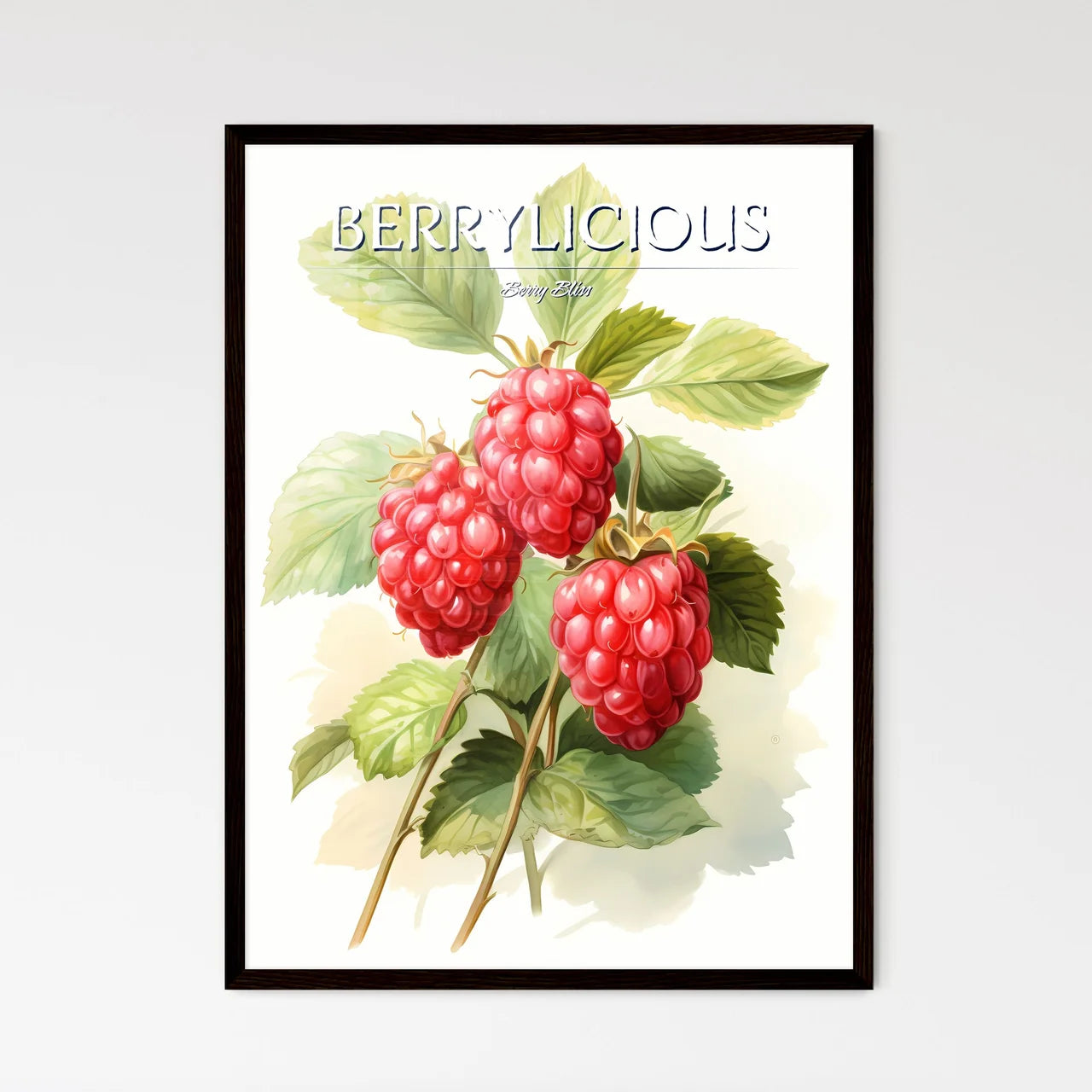 A Close Up Of A Plant With Berrie - Framed Art Print