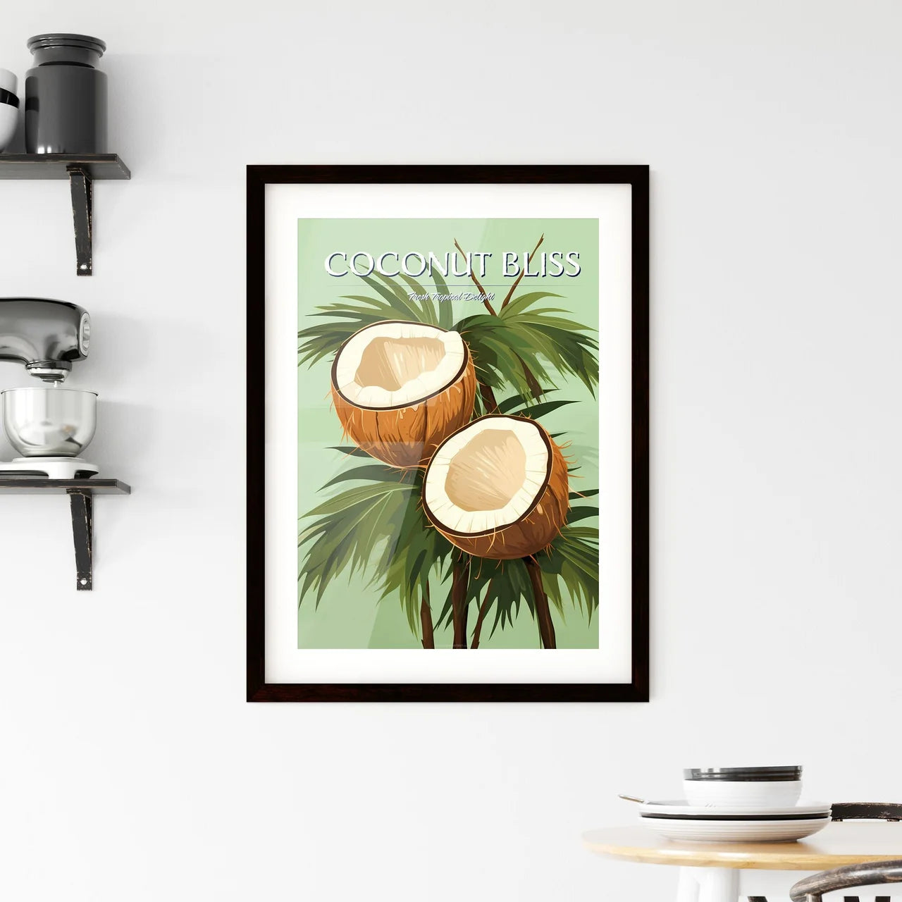 A Coconuts On A Tre Framed Print