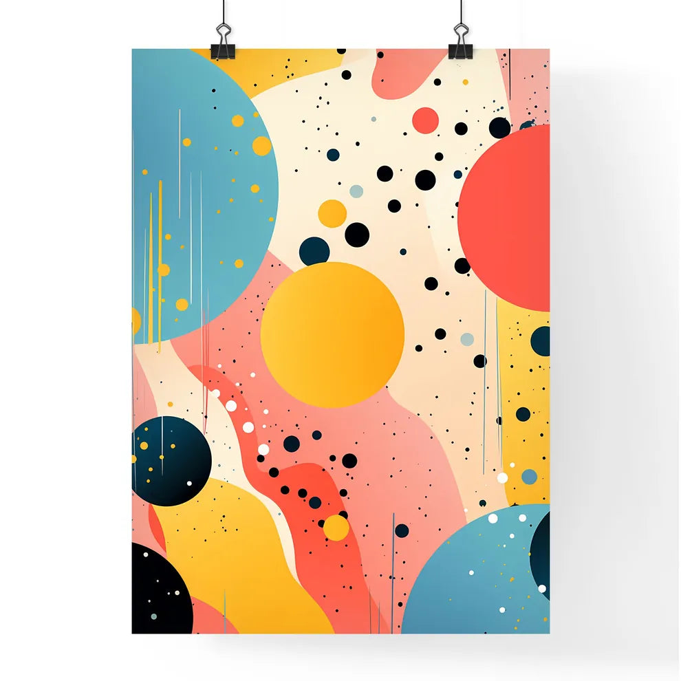 A Colorful Background With Circles And Dot Poster