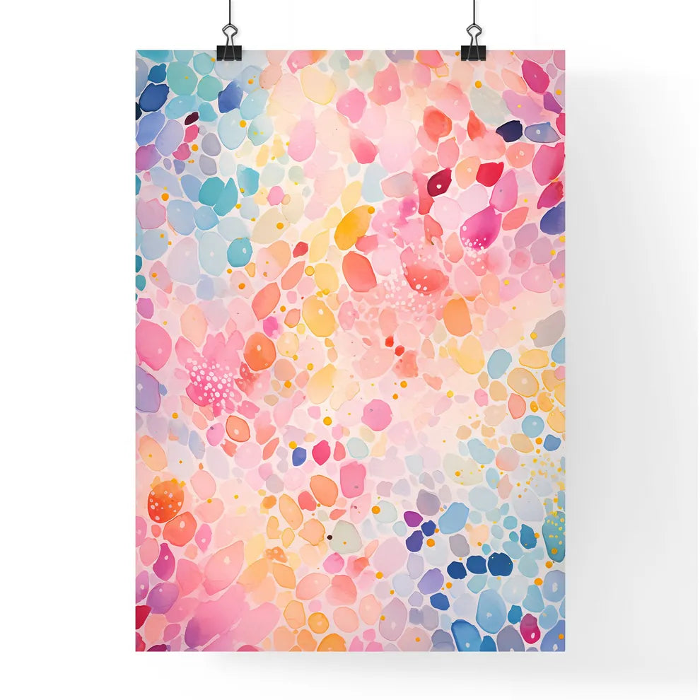 A Colorful Background With Dot Poster