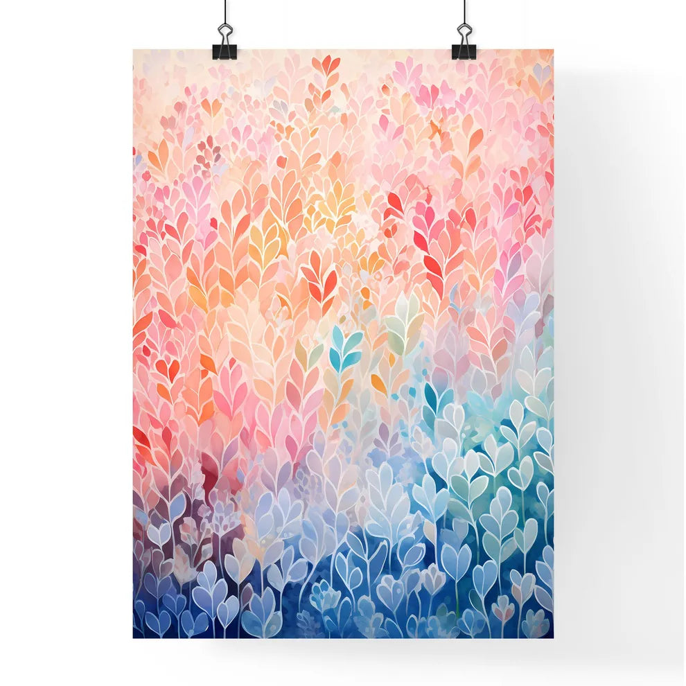 A Colorful Background With Leave Poster