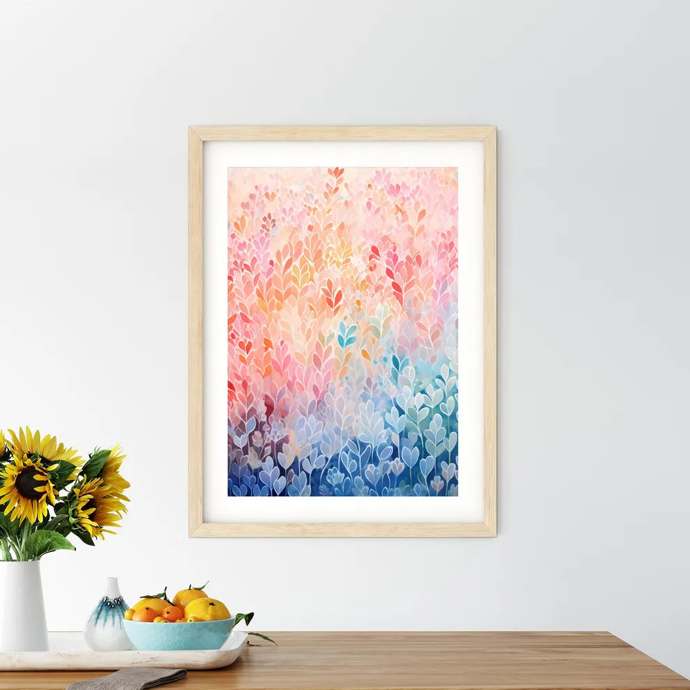 A Colorful Background With Leave - Kitchen Hangings