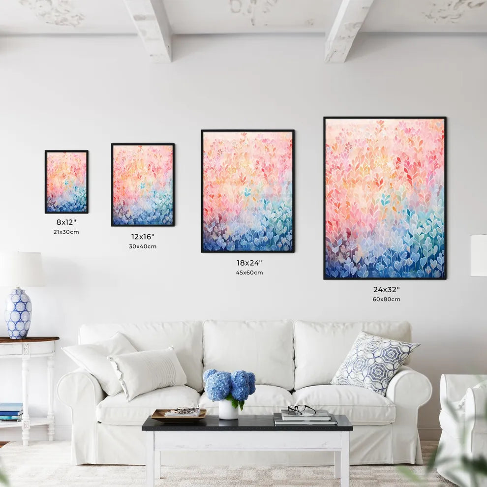 A Colorful Background With Leave Wall Art