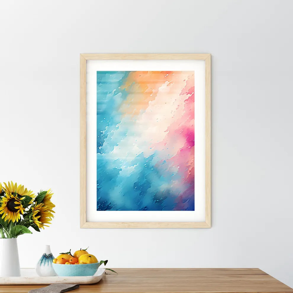 A Colorful Background With White And Blue Sp - Kitchen Hangings