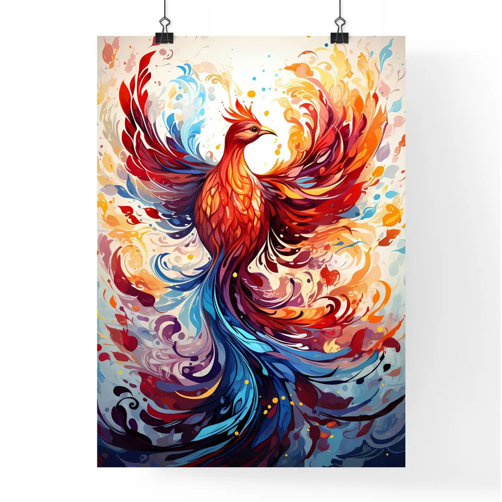 A Colorful Bird With Wings Sp Poster