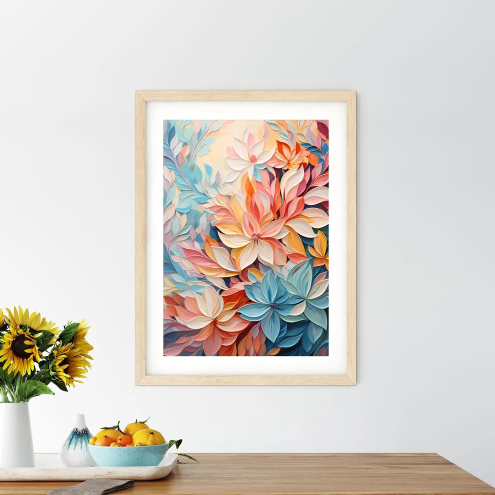 A Colorful Flowers And Leave - Kitchen Hangings